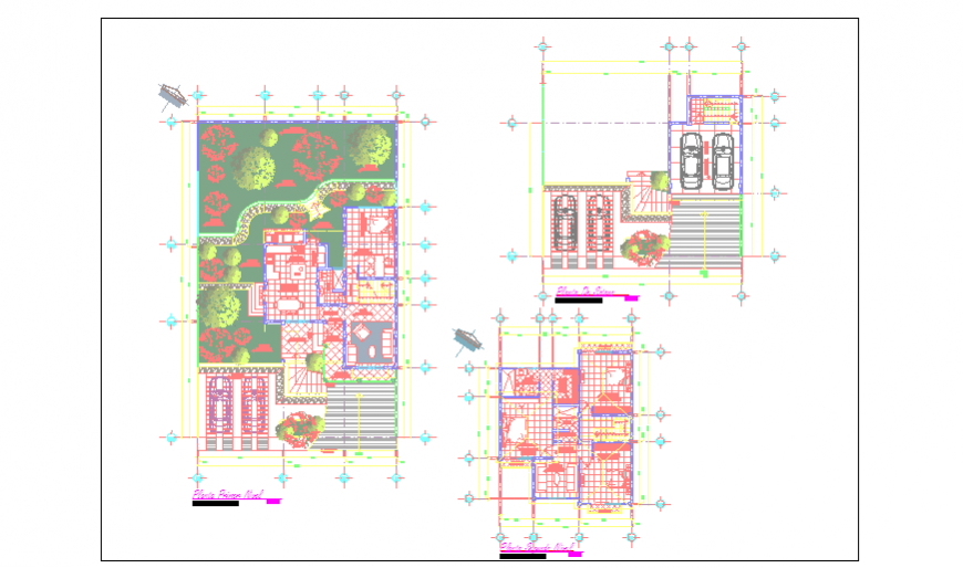 Flooring layout design drawing of family house design drawing