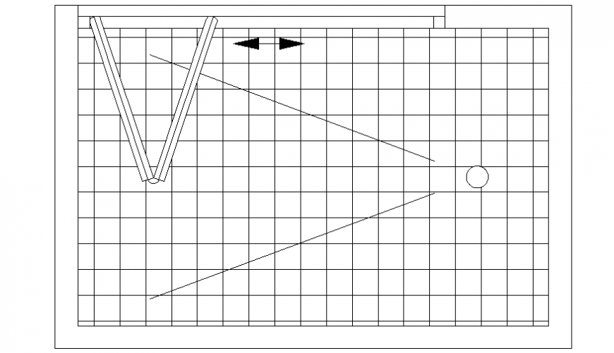 Flooring layout of bathroom in dwg file.