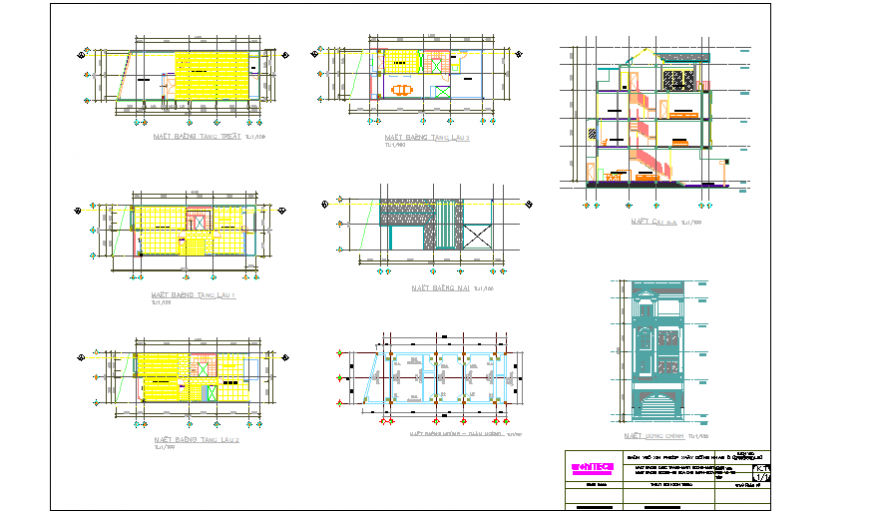 Flooring Layout of Small classical house design drawing