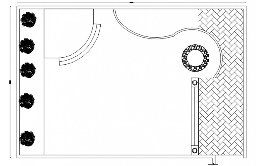 Flooring of brick in garden concept