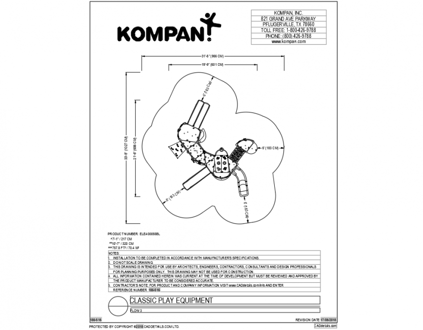 Flow slide kids classical play equipment of garden dwg file