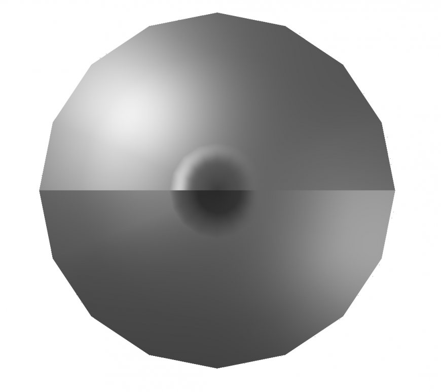 Flower Pot 3D Top View Model AutoCAD Drawing DWG File Download