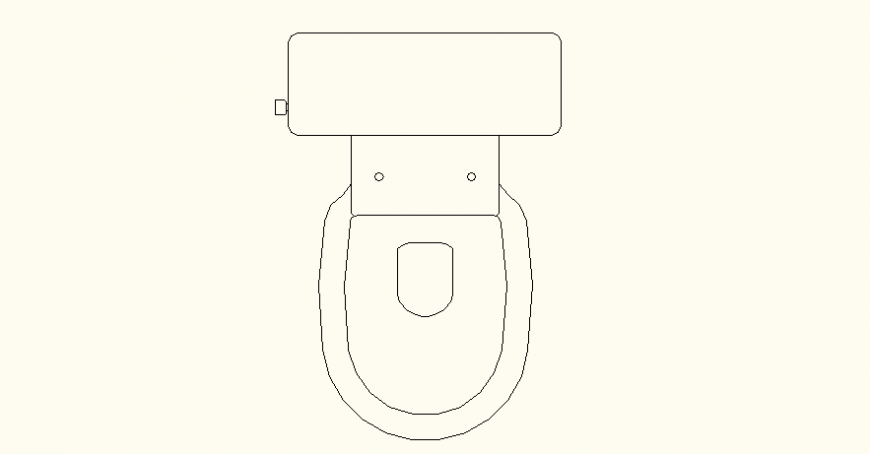 Flush tank designer toilet detail elevation autocad file