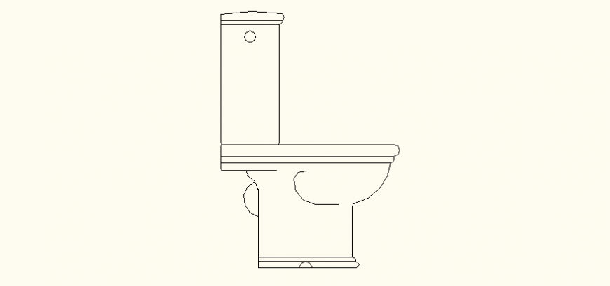 Flush toilet detail layout plan
