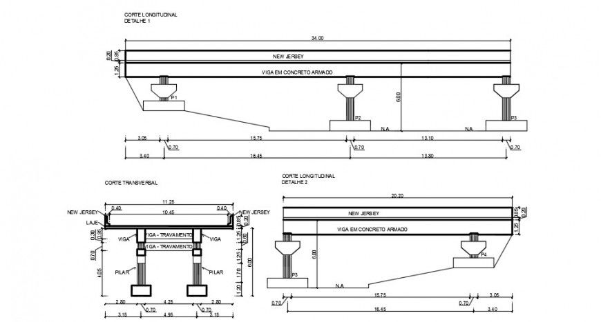 Fly over all sectional details dwg file