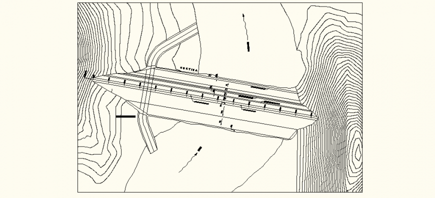 Fly over detail map in dwg AutoCAD file.