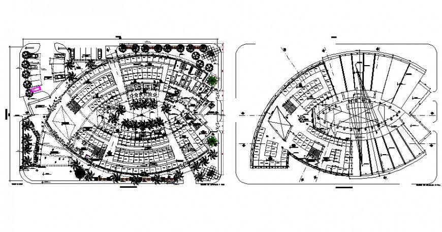 Food market floor plan in auto cad
