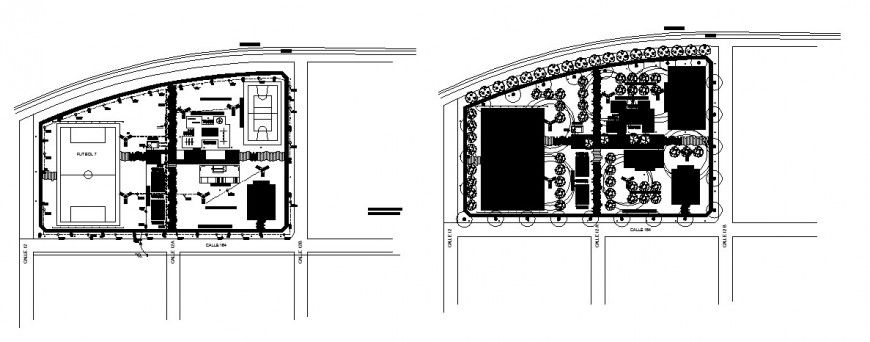 Foot ball ground detail layout plan in dwg AutoCAD file.
