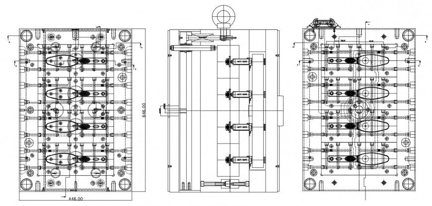 Foot file base connection and electrical installation details dwg file