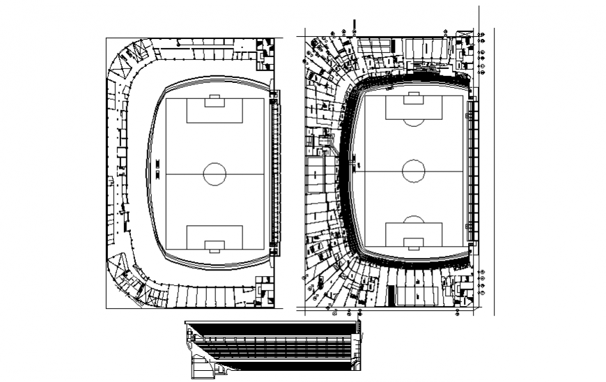 Football playground detail drawing in dwg file.