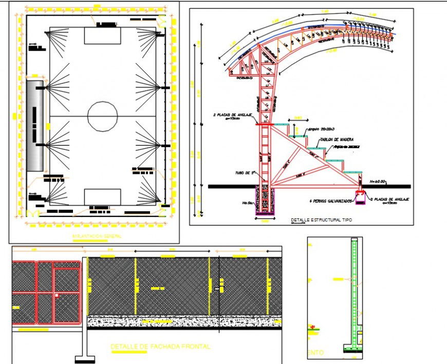 football playground drawing cad file