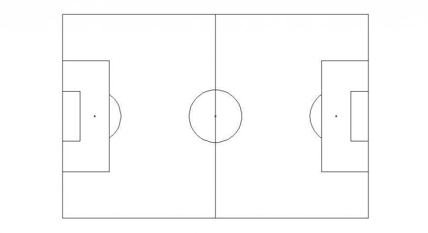 Football playground plan in AutoCAD file