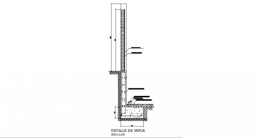Footing construction cad drawing details dwg file