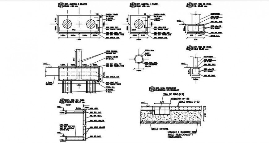 Formed Concrete Slab Construction Detail with Dimensions DWG