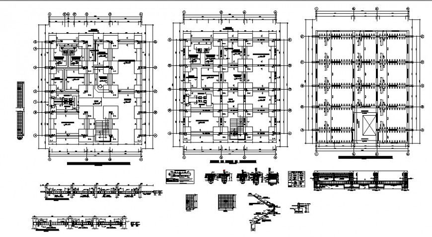 Foundation and column installation 2d view CAD construction block autocad file