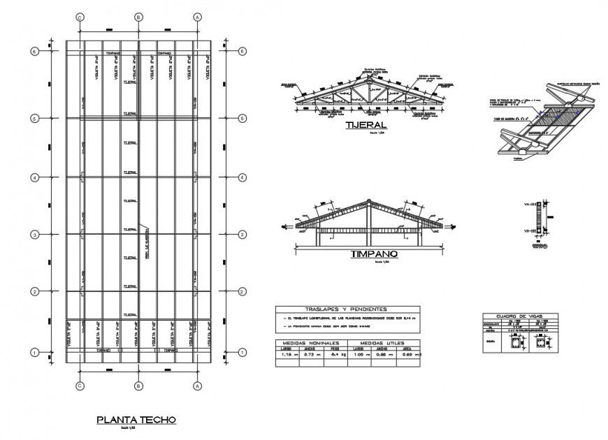 Salon Store Foundation and Roof CAD Drawing in DWG File