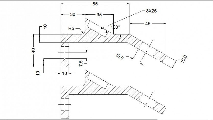 Foundation and structure drawing in dwg file.
