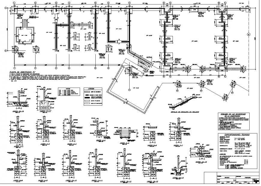Foundation automotive work shop structures plan