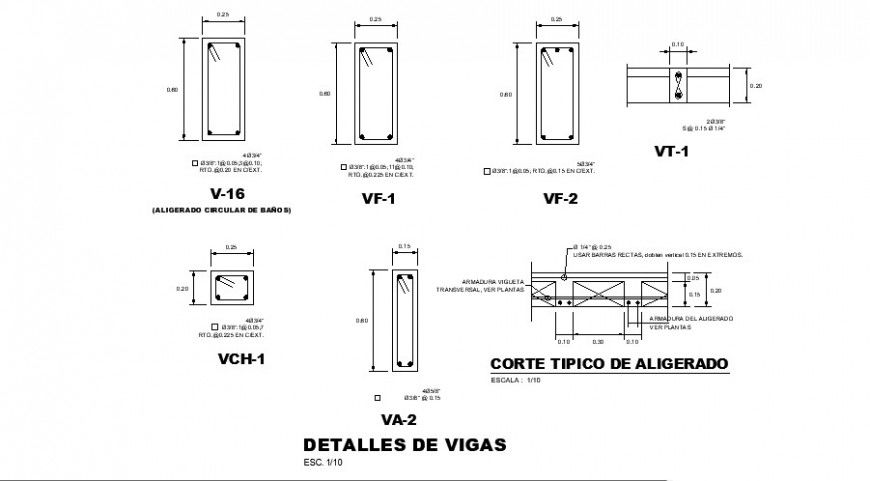 Foundation beam and column structure details for education building dwg file