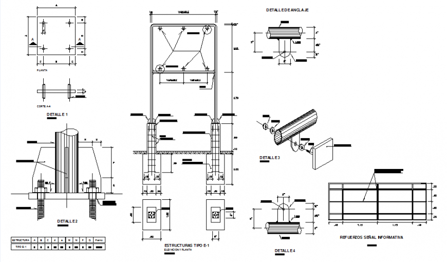 Foundation bridge section plan