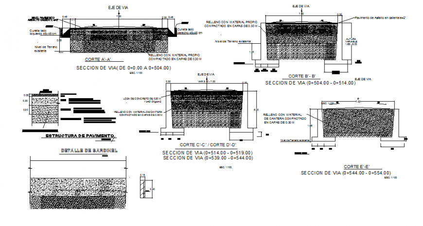 Foundation bridge section plan layout file