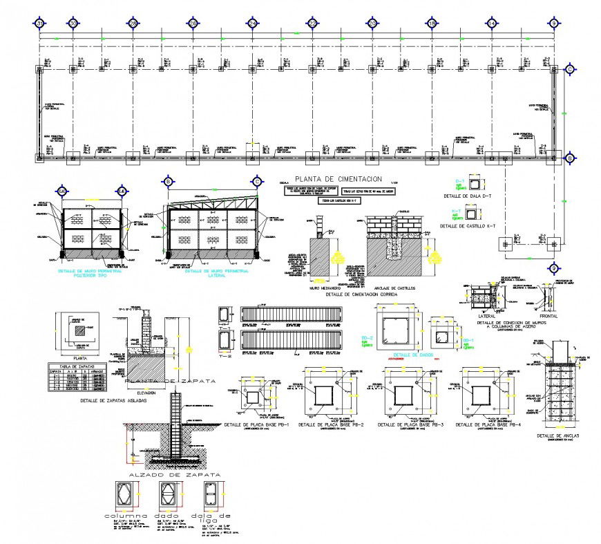 Foundation commercial center section plan layout file