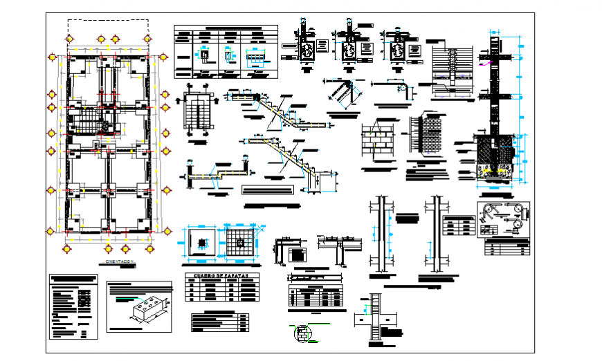Foundation design drawing project of unfamiliar house design