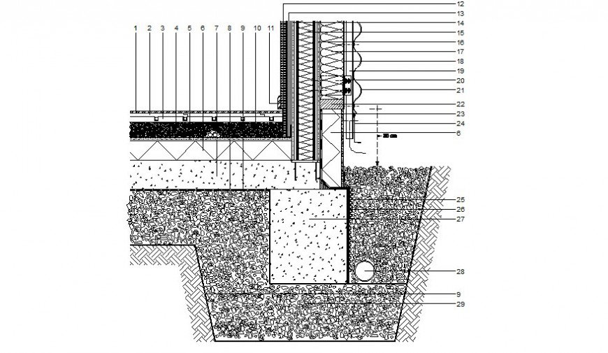 Foundation drawings details of structure 2dview autocad file