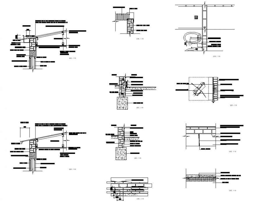 Foundation Dropped ceiling plan detail dwg file