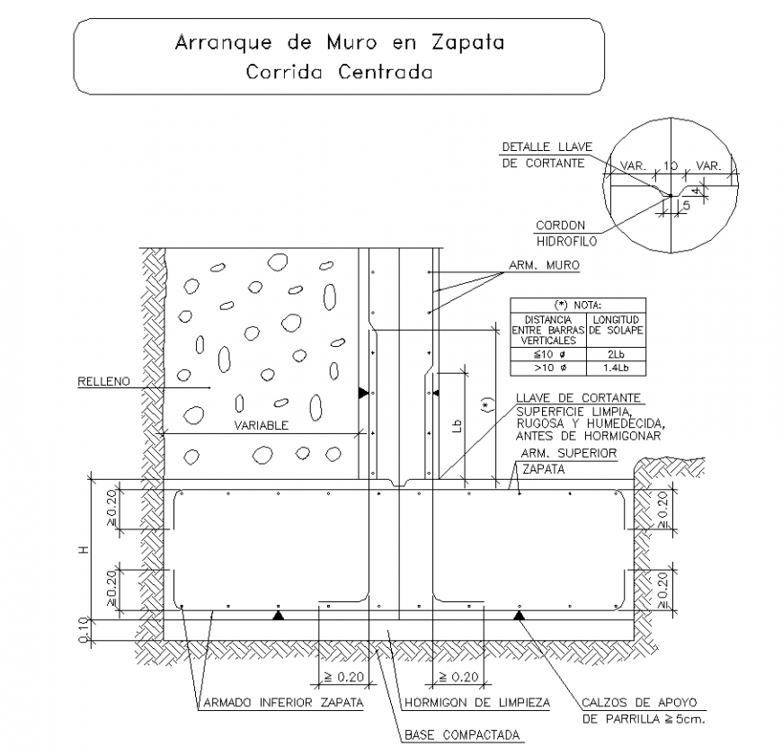 Foundation of building  detail drawing in dwg file.