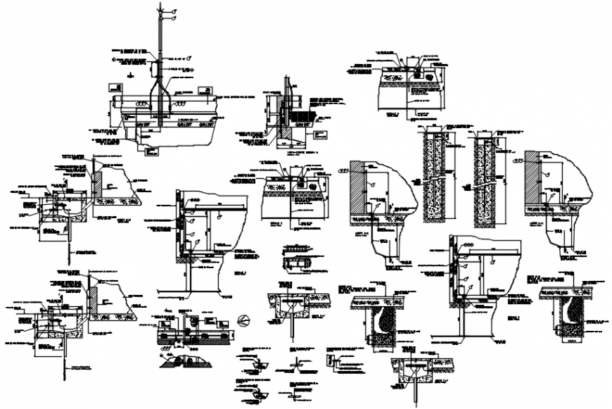 Foundation of cable with different direction in AutoCAD file