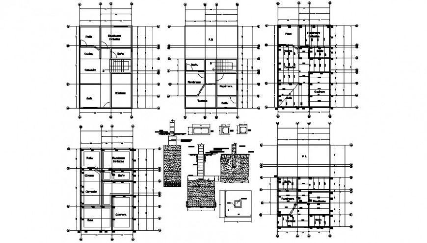 Foundation of structural design cad file
