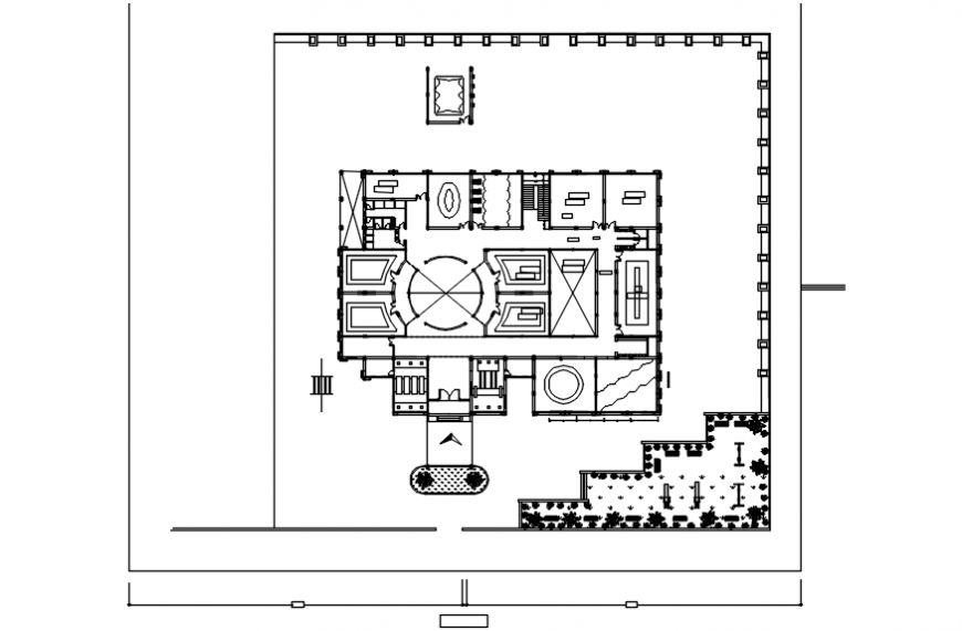 Foundation office floor cover plan cad drawing details dwg file