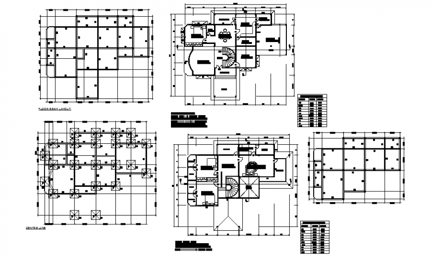 Foundation plan, first floor and second floor layout plan cad drawing details dwg file