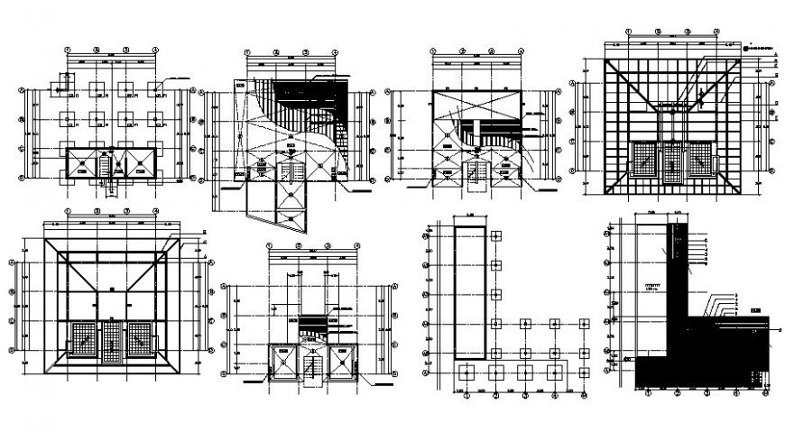 foundation plan and construction detail cad file