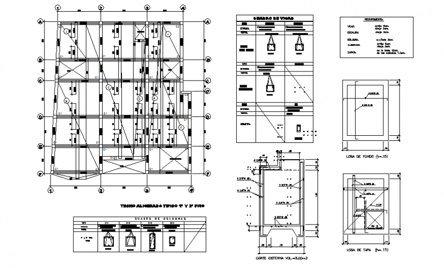 House Foundation Plan & Structural Details DWG File