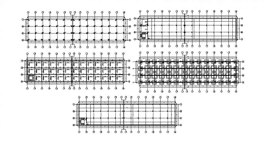 Foundation plan and details of building dwg autocad file