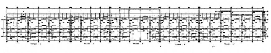 Foundation plan detailing 2d view CAD RCC structure autocad file