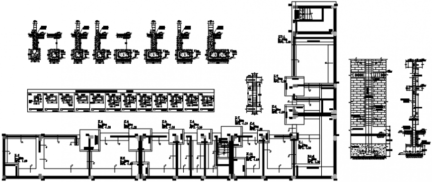 Foundation plan details with column and beam schedule cad drawing details dwg file