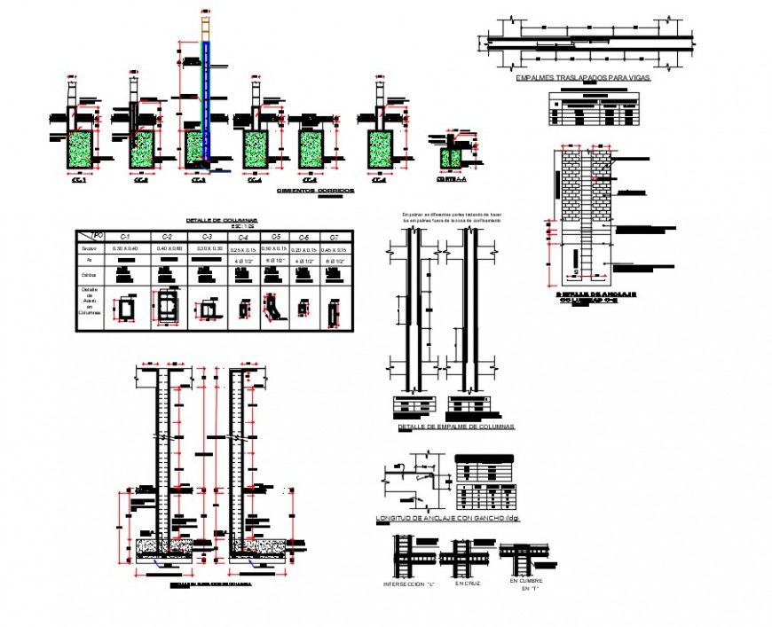 Foundation plan of a sports slab plan dwg file
