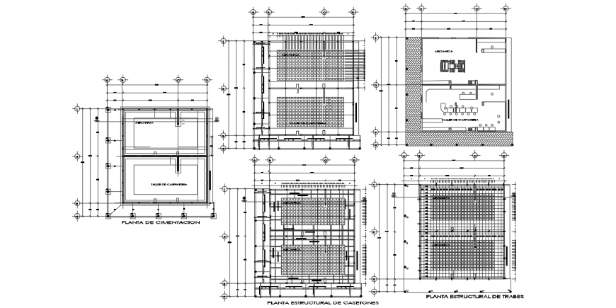 Foundation plan with slab detail view with plan dwg file