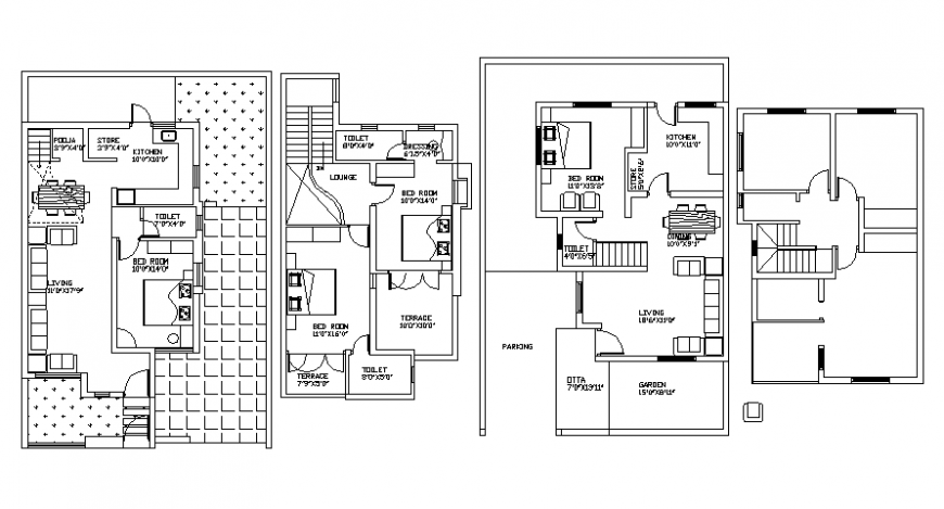 Foundation plans details and footing details autocad file