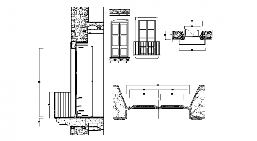 Foundation section and door detail