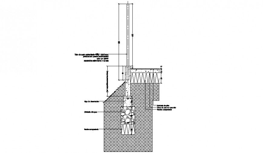 Foundation section detail dwg file