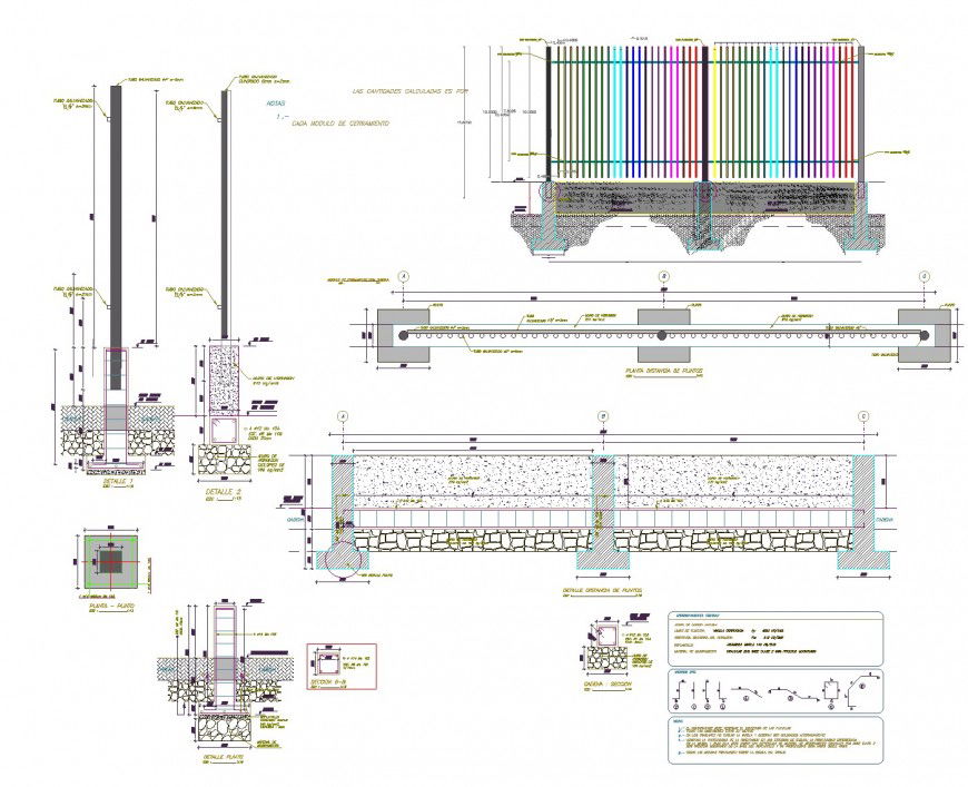 Foundation section plan autocad file