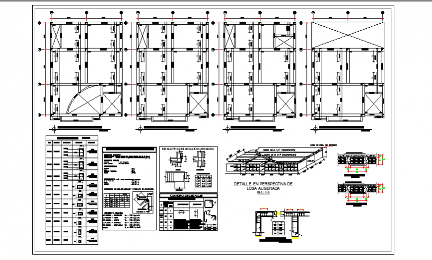 Foundation section plan residential housing-commerce design drawing