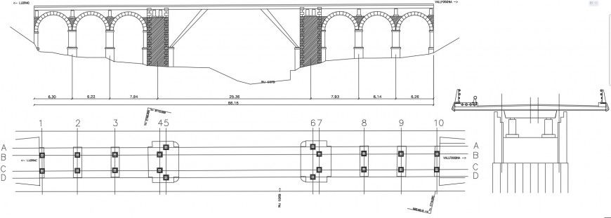 Foundation shoe and construction details for building dwg file