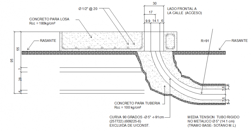 Foundation structure detail drawing in dwg file.