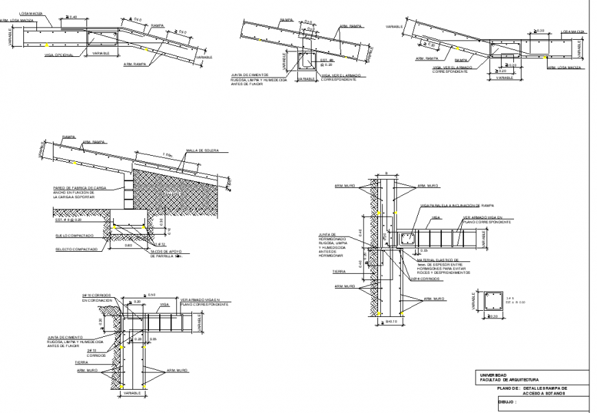 Foundation to roof section planning layout file
