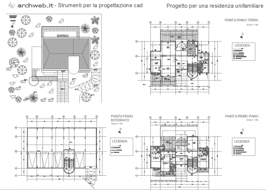 Foundation wall drawing of a house in dwg AutoCAD file.